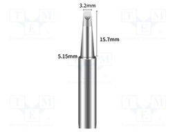 Tip; chisel; 3.2mm; for soldering station; BK969