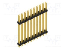 Connector: pin strips; pin header; male; PIN: 38; 2.54mm; THT; 2x19