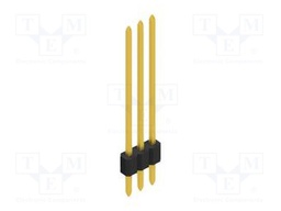 Connector: pin strips; pin header; male; PIN: 3; 1.27mm; THT; 1x3