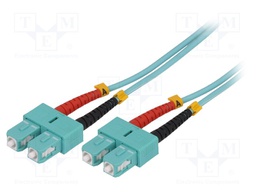 Connector: fiber optic; patchcord; multi mode duplex (MM); male