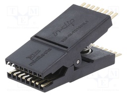 Test clip; PIN: 16; black; gold-plated; Application: DIL; max.150°C