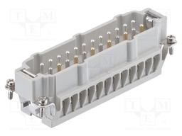 Connector: rectangular; male; Han E; PIN: 24; 24+PE; size 24B; 16A