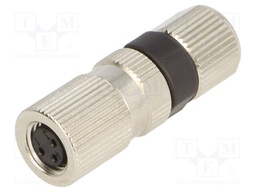 Connector: M8; female; PIN: 3; straight; for cable; plug; 4A; 40V
