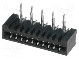 Connector: FFC (FPC); angled 90°; PIN: 10; NON-ZIF; THT; tinned; 1mm