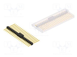 Connector: pin strips; pin header; male; PIN: 19; 2.54mm; SMT; 1x19