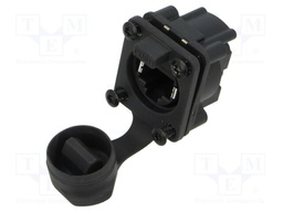 Connector: RJ45; socket; with cover; THT; 19.8x24mm; 8p8c; Cat: 5e