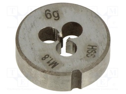 Threading die; M1,8; 0.35; high speed steel; H: 5mm; Øout: 16mm