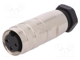 Connector: M16; female; for cable; IP67; plug; soldering; 250V; 7A