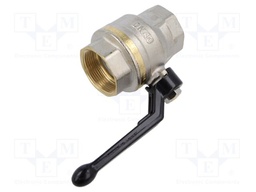 Ball valve; nickel plated brass; 40mm; 25bar; -15÷90°C