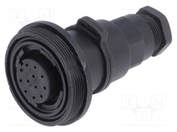 Connector: circular; plug; female; PIN: 12; Buccaneer Standard