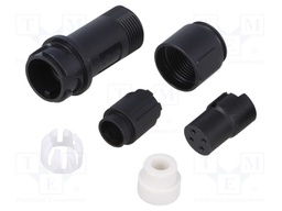Connector: circular; plug; female; PIN: 4; w/o contacts; for cable