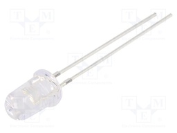 LED; UV; 60°; 20mA; 114mW; λd: 360÷370nm; 3÷3.8V; THT; Front: convex