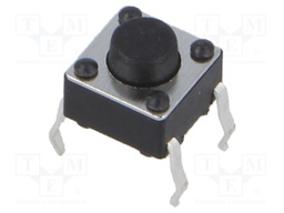 Microswitch TACT; SPST; Pos: 2; 0.05A/12VDC; THT; 1.57N; 6x6x3.5mm