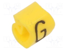 Markers for cables and wires; 1.3÷3mm; PVC; yellow; leaded