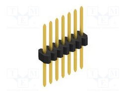 Connector: pin strips; pin header; male; PIN: 7; 1.27mm; THT; 1x7