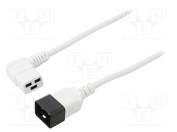 Cable; 3x1.5mm2; IEC C19 female angled,IEC C20 male; PVC; 5m