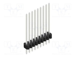 Connector: pin strips; pin header; male; PIN: 9; 1.27mm; THT; 1x9