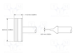 Tip; cutting; 25mm; 468°C; for soldering station