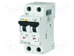 RCBO breaker; Inom: 6A; Ires: 300mA; Poles: 2; 240VAC; IP20; 1÷25mm2