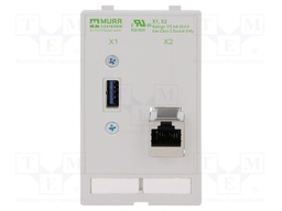 Panel interface; 48VAC; 48VDC; 1A; Mounting: on panel; IP20; 80mm