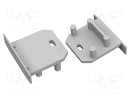 Cap for LED profiles; grey; ABS; Application: DEEP10