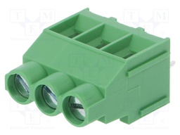 PCB terminal block; angled 90°; 6.35mm; ways: 3; on PCBs; 4mm2