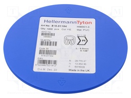Markers for cables and wires; Label symbol: R; 1÷3mm; PVC; yellow
