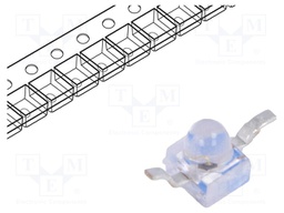 LED; SMD; Gull wing; red; 40÷200mcd; 2.21x2.08x2.92mm; 28°; 20mA