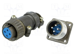 Socket,plug; Connector: circular; DS1110-08; male,female; PIN: 4