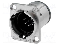 Socket; XLR; male; PIN: 5; soldering; 3.5mm