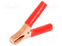Crocodile clip; 75A; Grip capac: max.29mm; Overall len: 74mm; red