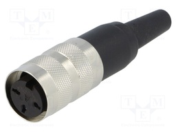 Connector: M16; female; for cable; IP40; plug; soldering; 300V; 5A