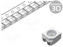 LED; SMD; 3528,PLCC4; red/warm white; 2700-3000(typ)-3300K; 120°