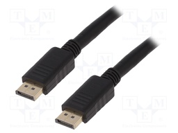 Cable; DisplayPort 1.2; DisplayPort plug,both sides; 10m; black