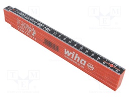 Folding ruler; L: 2m; Width: 15mm; Colour: red and black