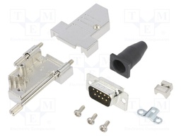 D-Sub; PIN: 9; plug; male; shielded,turned contacts; angled 45°