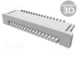 Connector: FFC (FPC); vertical; PIN: 16; ZIF; SMT; gold-plated; 1mm