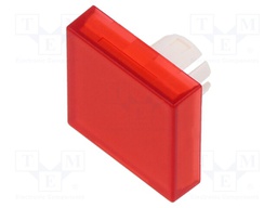 Actuator lens; 22mm; 61; Colour: clear-red; Mat: plastic; 20x20mm