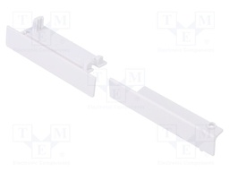 Cap for LED profiles; white; ABS; Application: FLAT8
