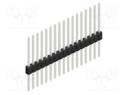 Connector: pin strips; pin header; male; PIN: 17; 1.27mm; THT; 1x17