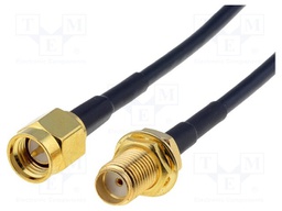 Cable; 3m; SMA male,SMA female; black; 50Ω
