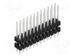 Connector: pin strips; pin header; male; PIN: 24; 2.54mm; THT; 2x12