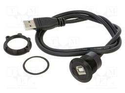 Adapter; USB A plug,USB B socket; USB 2.0; Thread: M25; 1÷10mm