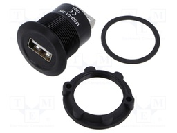 Adapter; USB A socket,both sides; USB 2.0; Thread: M22; 1÷10mm
