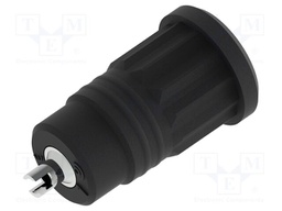 Connector: 4mm banana; socket; 25A; black; nickel plated; soldered