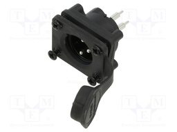 Connector: XLR; socket; male; AXS; 15A; 133V; PIN: 3; IP65; THT