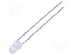 LED; 3mm; yellow; 3000mcd; 30°; Front: convex; Pitch: 2.54mm