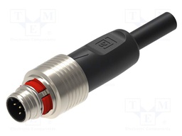 Cable: for sensors/automation; M12; PIN: 5(4+1); straight; 5m; plug