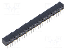 Connector: pin strips; female; PIN: 50; 2mm; gold-plated; THT