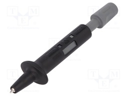 Test probe; 1A; black; Tip diameter: 2mm; Socket size: 4mm
